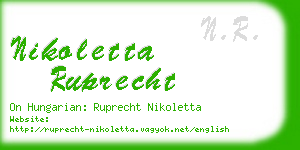 nikoletta ruprecht business card